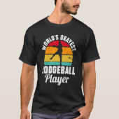World's Okayest Dodgeball Player Retro Dodge Ball T-shirt (Voorkant)