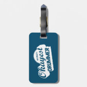 Worlds Okayest Drummer Bagagelabel (Achterkant verticaal)