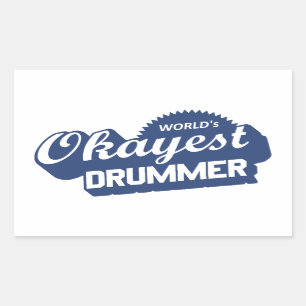 Worlds Okayest Drummer Rechthoekige Sticker