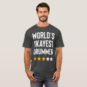Worlds Okayest Drummer Rock Music Lover Funny Drum T-shirt (Voorkant volledig)