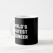 World's Okayest Engineer Funny Quote Koffiemok (Voorkant links)