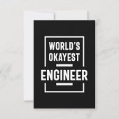 World's Okayest Engineer RSVP Kaartje (Voorkant)