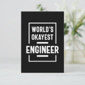 World's Okayest Engineer RSVP Kaartje (Staand voorkant)