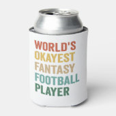 World's Okayest Fantasy Football Player Funny Gift Blikjeskoeler (Blikje Voorkant)
