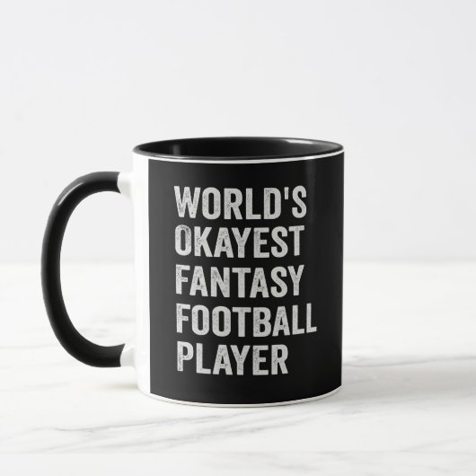 World's Okayest Fantasy Football Player Funny Gift Mok (Links)