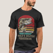 Worlds Okayest Fisherman  Bass Vist T-shirt (Voorkant)