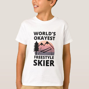 World's Okayest Freestyle Skier - Funny Skiing T-shirt