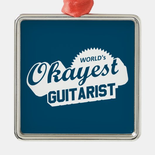 World's Okayest gitarist Metalen Ornament (Voorkant)