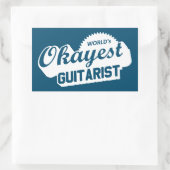World's Okayest gitarist Rechthoekige Sticker (Tas)