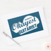 World's Okayest gitarist Rechthoekige Sticker (Envelop)