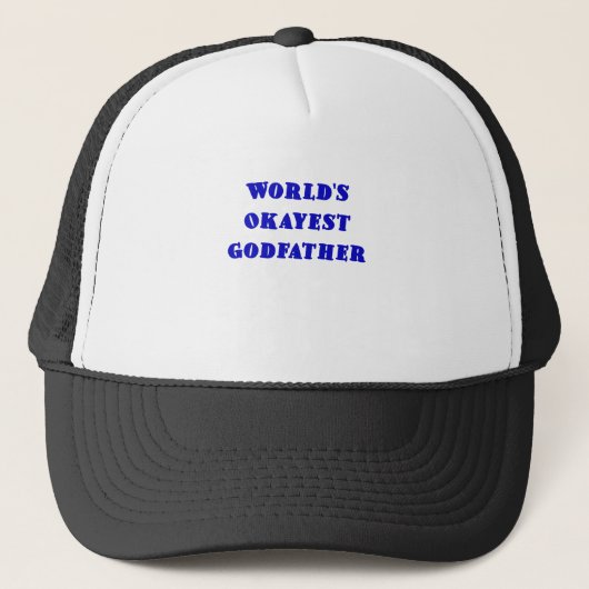 Worlds Okayest Godfather Trucker Pet (Voorkant)