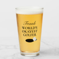 World's Okayest Golfer bierglas cadeau voor golfer