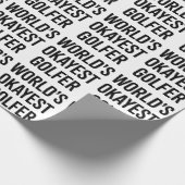 World's Okayest Golfer Dad Father's Day Golfing  Cadeaupapier (Hoek)