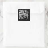 World's Okayest Golfer Funny Golf Lover Golfing Vierkante Sticker (Tas)