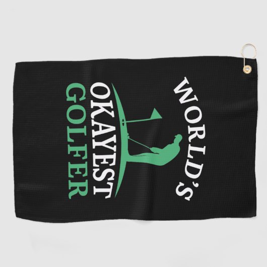 World's Okayest Golfer Golfhanddoek (Horizontaal)