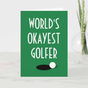 World's Okayest Golfer grappig golf wenskaart Kaart