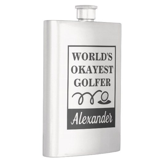 World's Okayest Golfer grappig golfcadeautje Flacon (Rechts)