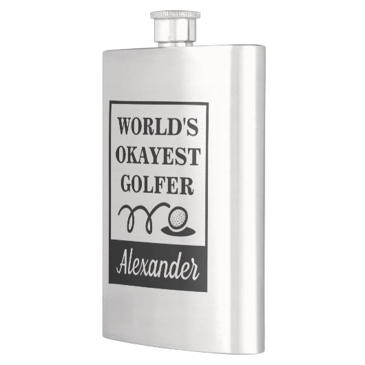 World's Okayest Golfer grappig golfcadeautje Flacon (Links)