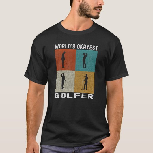 World's Okayest Golfer Grappige Golfen Grappige Go T-shirt (Voorkant)