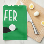 Worlds Okayest Golfer keukenhanddoek voor golfminn (Quarter Fold)