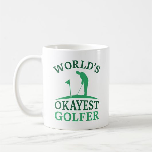 World's Okayest Golfer Koffiemok (Links)