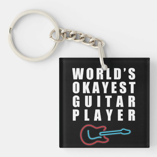 World's Okayest Guitar Player, Funny Sleutelhanger (Voorkant)