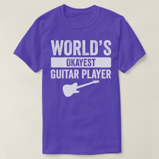 Worlds Okayest Guitar Player T-shirt (Design voorkant)