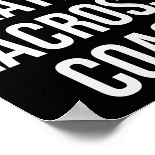 World's Okayest Lacrosse Coach Gift Poster (Hoek)