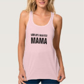 World's Okayest Mama Tanktop - Racerback T-shirt! (Voorkant)