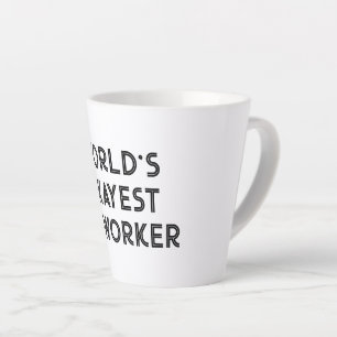 Worlds Okayest Medewerker Grappige quote Latte mok