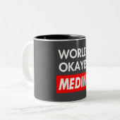Worlds okayest Medina Tweekleurige Koffiemok (Voorkant links)