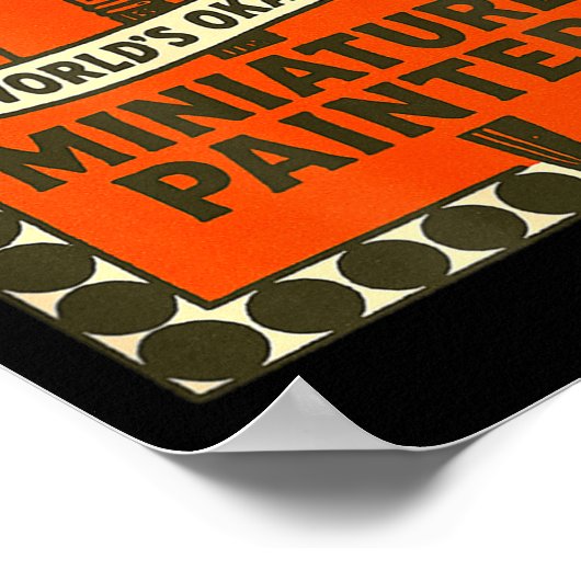 World's Okayest Miniature Painter Funny Mini Paint Poster (Hoek)