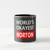 Worlds okayest Norton Tweekleurige Koffiemok (Center)