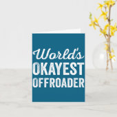 Worlds Okayest Offroader Funny Sarcastic 4x4 Wheel Kaart (Gele Bloem)