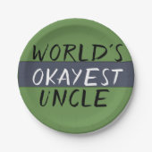 World's Okayest oom Funny Papieren Bordje (Voorkant)