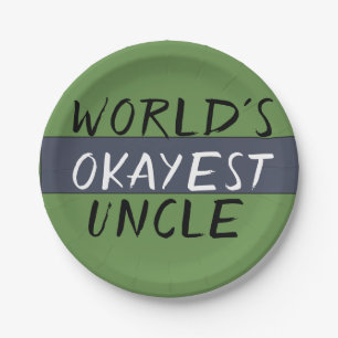 World's Okayest oom Funny Papieren Bordje