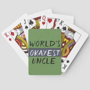 World's Okayest oom Funny Pokerkaarten