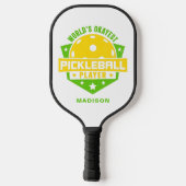 World's Okayest Pickleball Player Funny Name Pickleball Paddle (Achterkant)