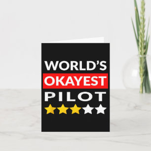 Worlds Okayest Pilot beroemd gemaakt door Funny Fl Kaart