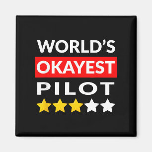 Worlds Okayest Pilot beroemd gemaakt door Funny Fl Magneet