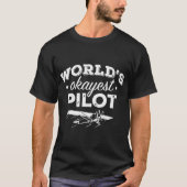 Worlds Okayest Pilot game t-shirts (Voorkant)