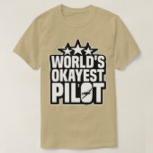 Worlds Okayest Pilot retro  werelden okayest T-shirt (Design voorkant)
