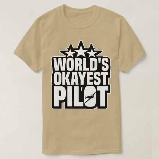 Worlds Okayest Pilot retro  werelden okayest T-shirt (Design voorkant)
