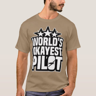 Worlds Okayest Pilot retro  werelden okayest T-shirt