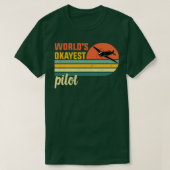 Worlds Okayest Pilot retro  werelden okayest T-shirt (Design voorkant)