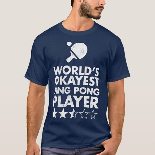 Worlds Okayest Ping Pong Speler Trofee T-shirt (Voorkant)