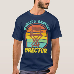 Worlds Okayest Regisseur Grappige Retro Filmmaker T-shirt