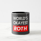 Worlds okayest Roth Tweekleurige Koffiemok (Center)