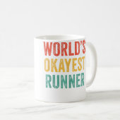 World'S Okayest Runner Funny Running Koffiemok (Voorkant rechts)