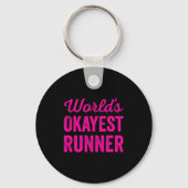 Worlds Okayest Runner Funny Sarcastic Running Srts Sleutelhanger (Voorkant)